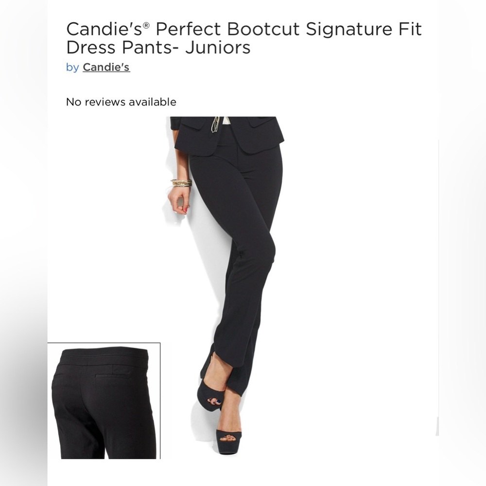 Candie's Black Bootcut Dress Pants Size 3